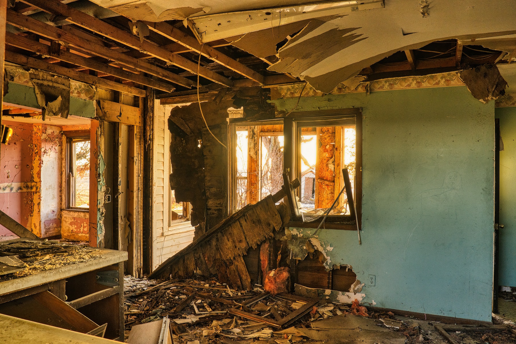 Destroyed House Interior